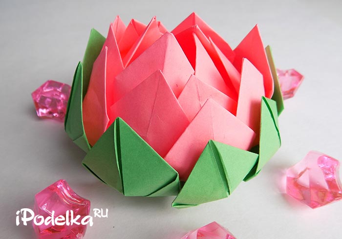 Цветок оригами пошагово