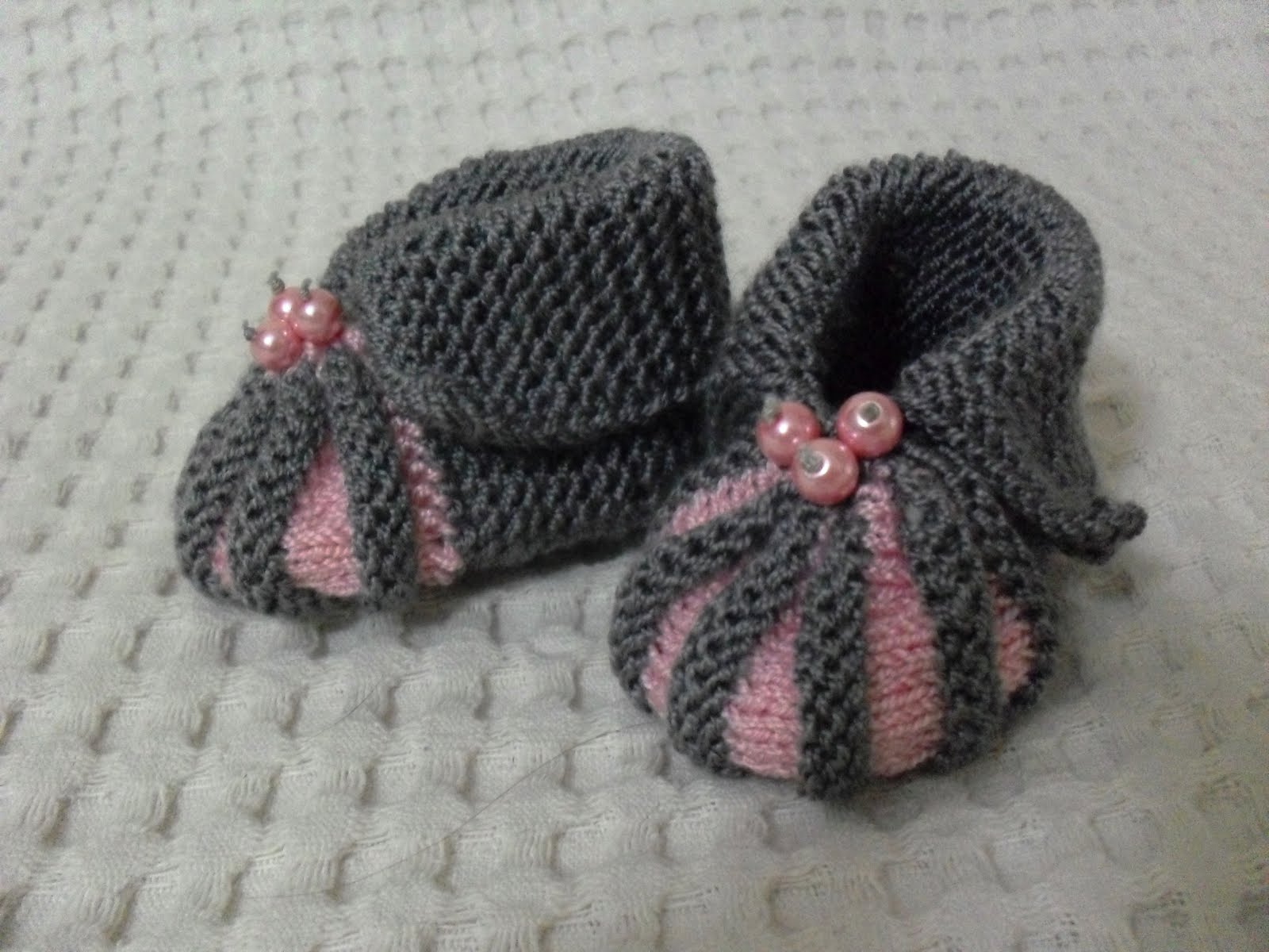 Пинетки спицами для новорожденных : схемы и описание для начинающих с фото