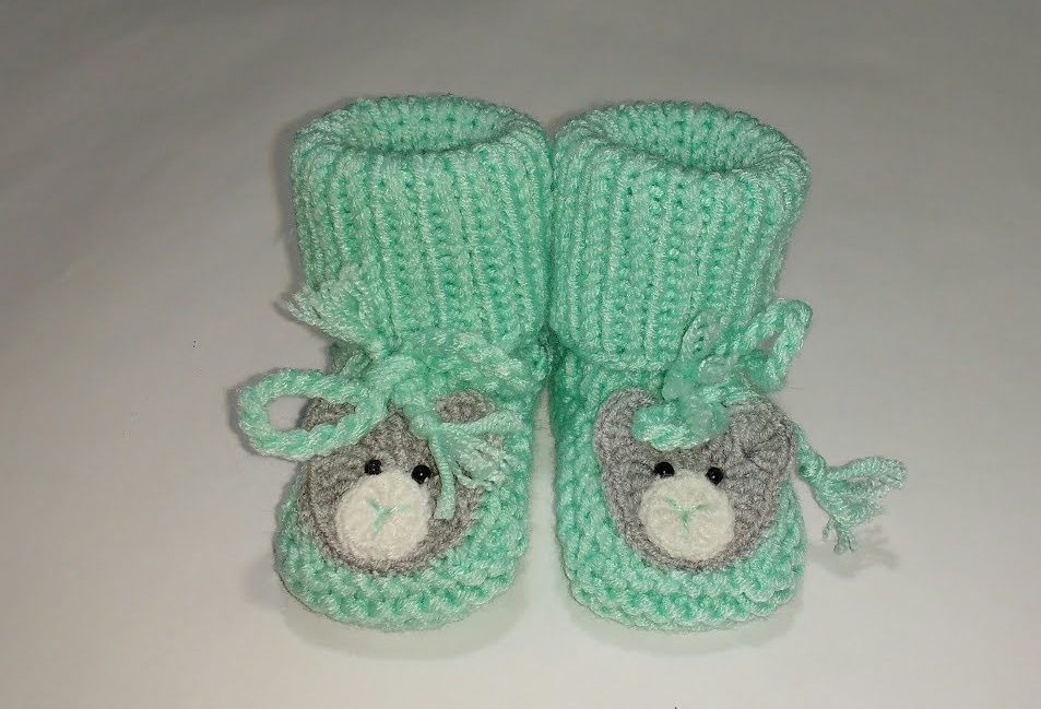 Пинетки спицами для новорожденных : схемы и описание для начинающих с фото