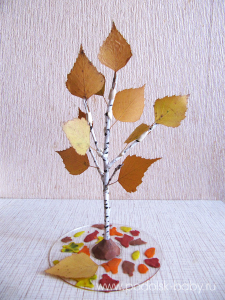 Осенние поделки из листьев своими руками (все новинки для детей детского сада и школы) этап 54