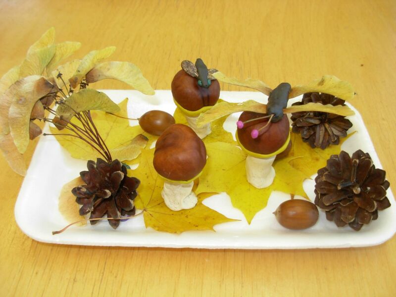 Осенние поделки из листьев своими руками (все новинки для детей детского сада и школы) этап 44