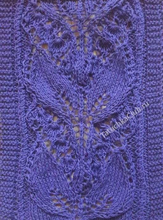 Ажурный узор Ландыши на спицах