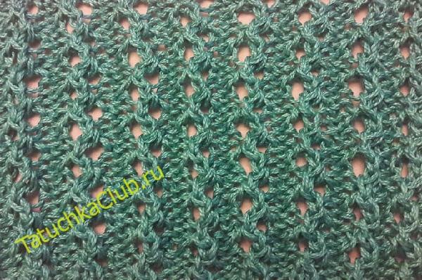 Ажурный узор Змейка для начинающих