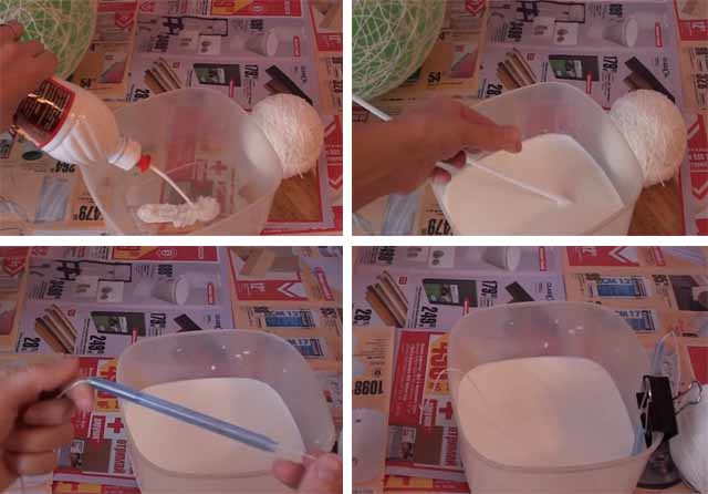 podgotovka kleya dlya izgotovleniya snegovika