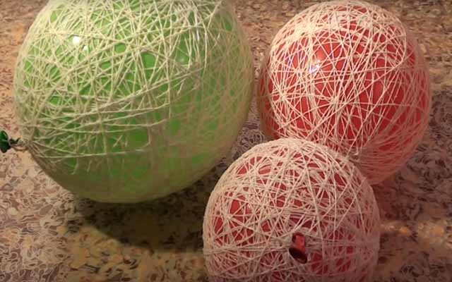 shary obmotannye nitkami