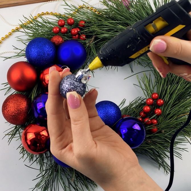 рождественский венок пошагово