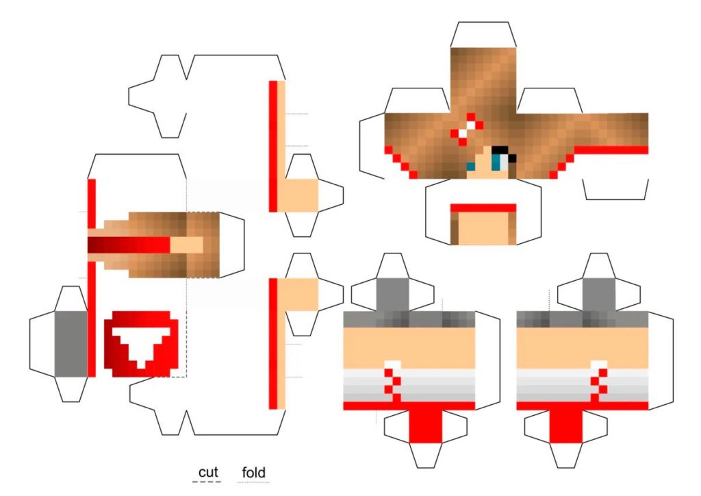 MineCraft для вырезания и склеивания