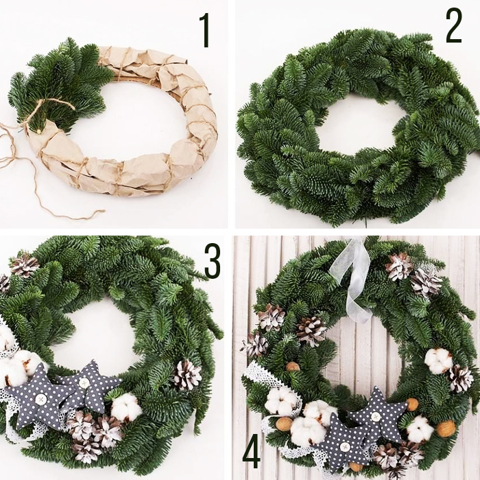 Как сделать венок своими руками на Новый год (15 пошаговых мастер-классов)
