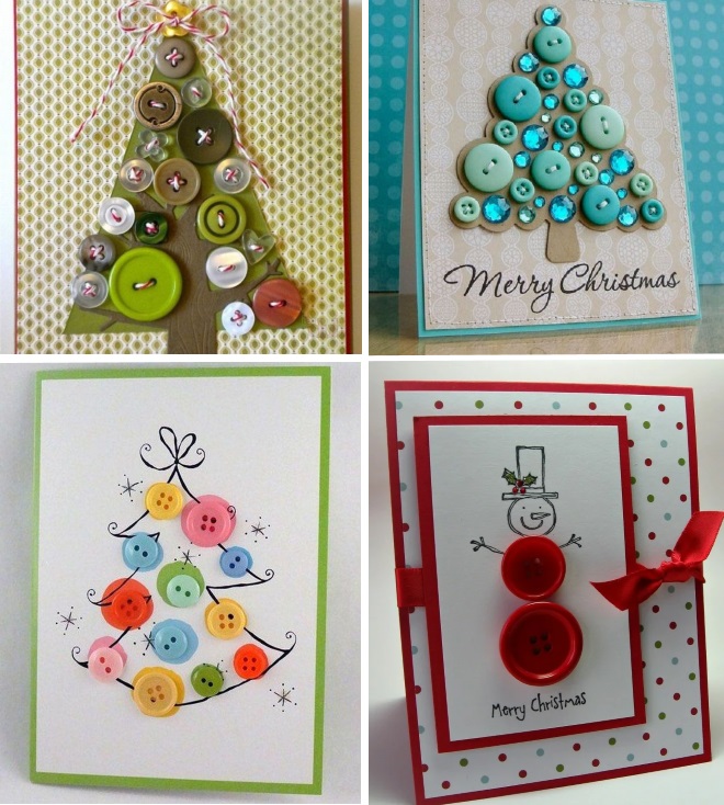 Открытки с пуговицами