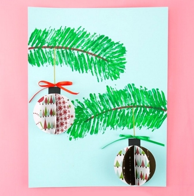 Открытка с объемными шарами