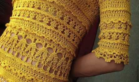 Манишка спицами