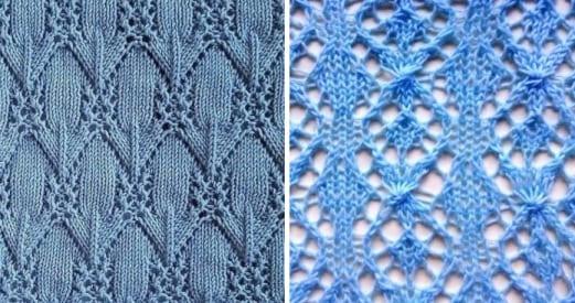 Подборка ажурных ромбиков со схемами и описанием