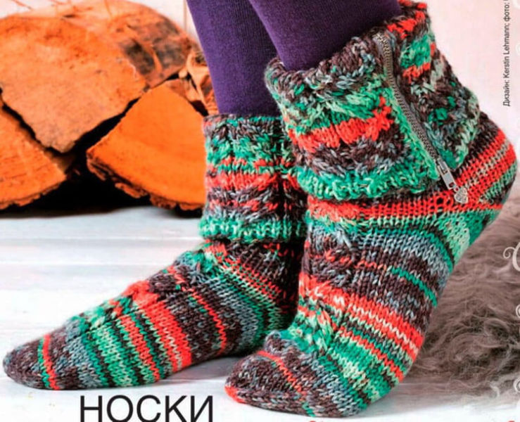 Как связать красивые носки спицами: варианты вязания на 2х и 5ти спицах Как связать красивые носки спицами: варианты вязания на 2х и 5ти спицах kak svyazat noski 53