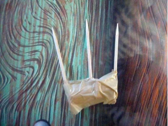 Сборка когтя из бумаги, схема