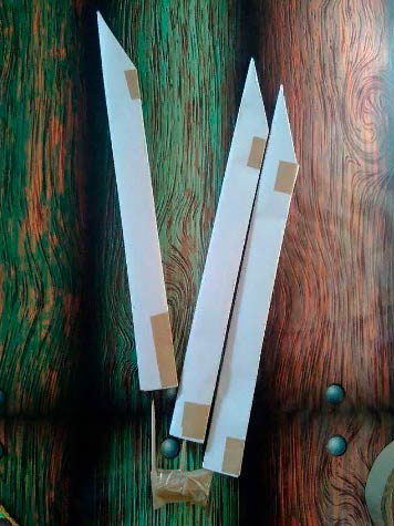 Сборка когтя из бумаги, схема