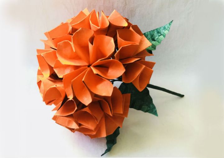 Мастер-класс по сборке хризантемы-оригами