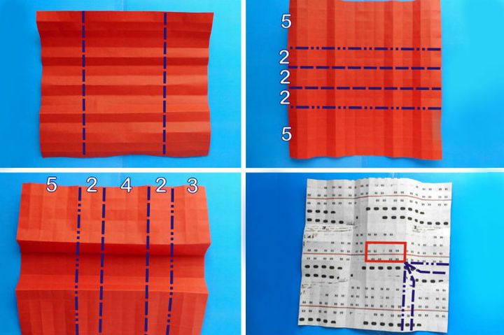 Поэтапная сборка грузового корабля-оригами
