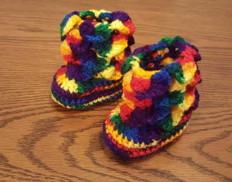 Пинетки крючком для новорожденных