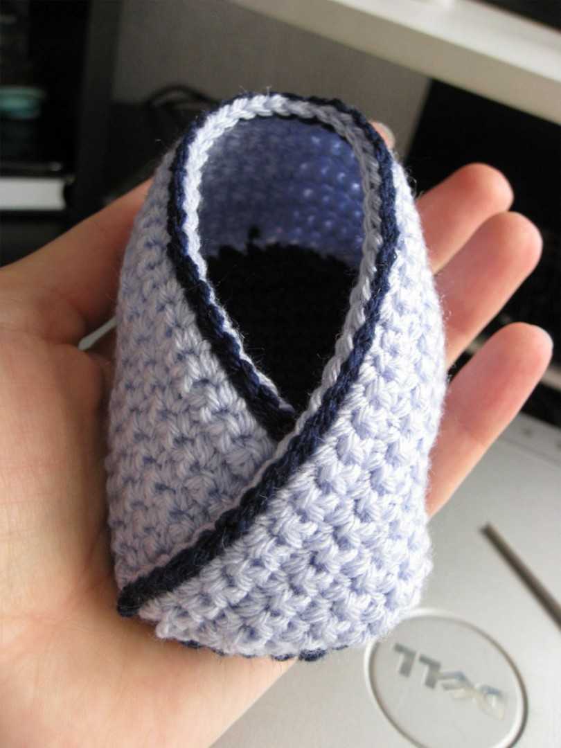 Пинетки крючком для новорожденных