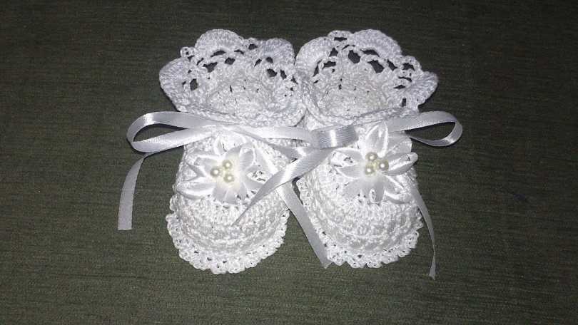 Пинетки крючком для новорожденных