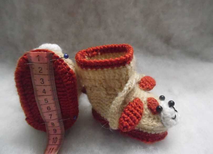 Пинетки крючком для новорожденных