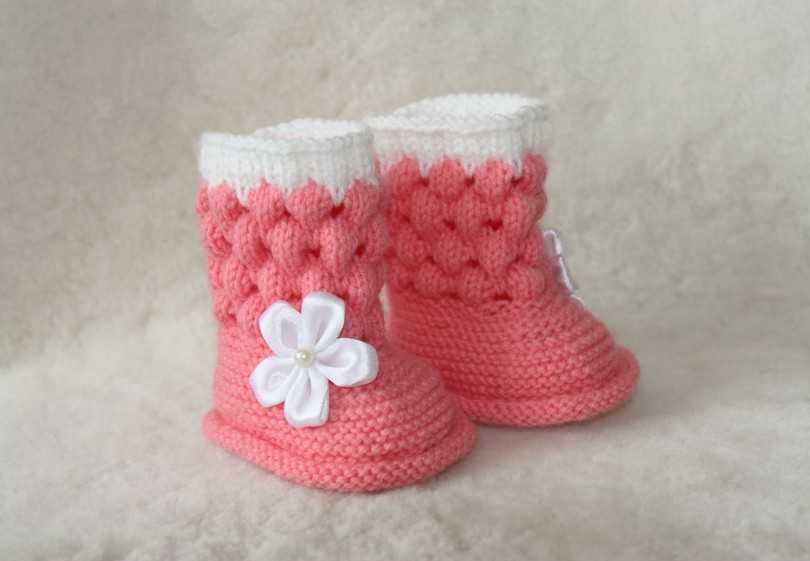 Пинетки крючком для новорожденных
