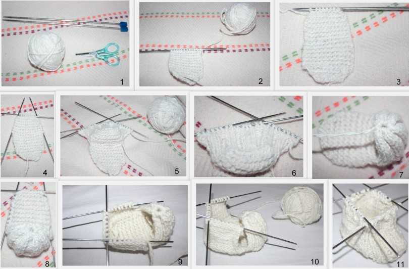 Пинетки крючком для новорожденных