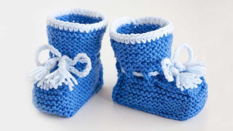 Пинетки крючком для новорожденных