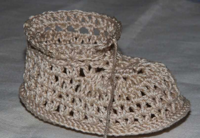 Пинетки крючком для новорожденных