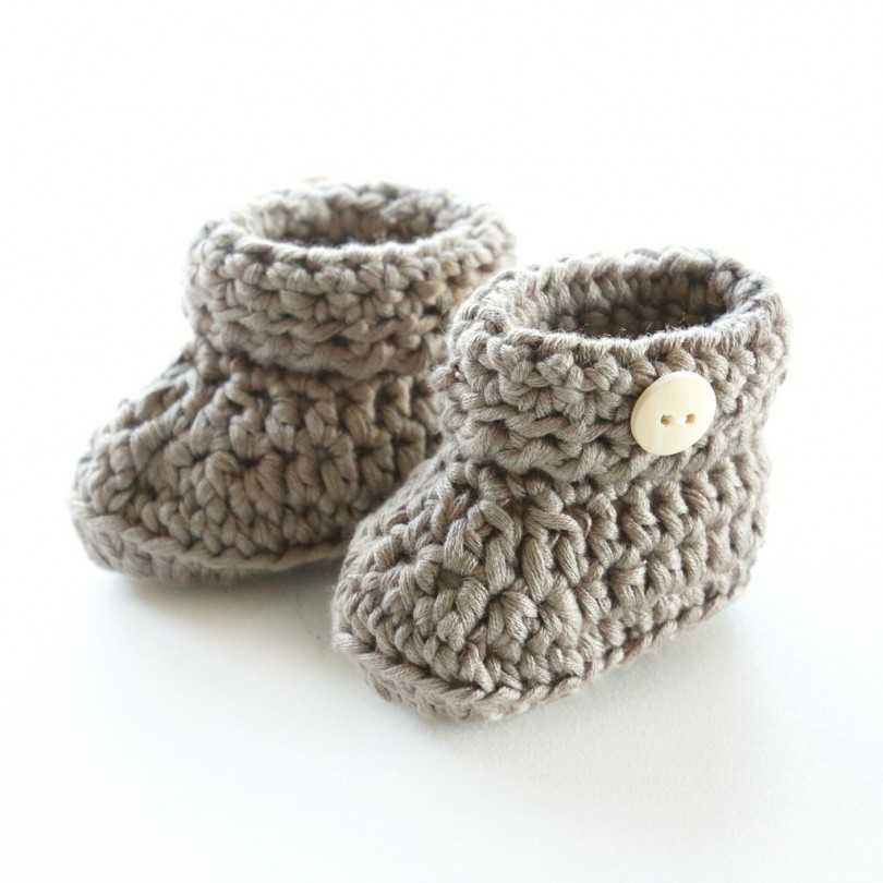 Пинетки крючком для новорожденных