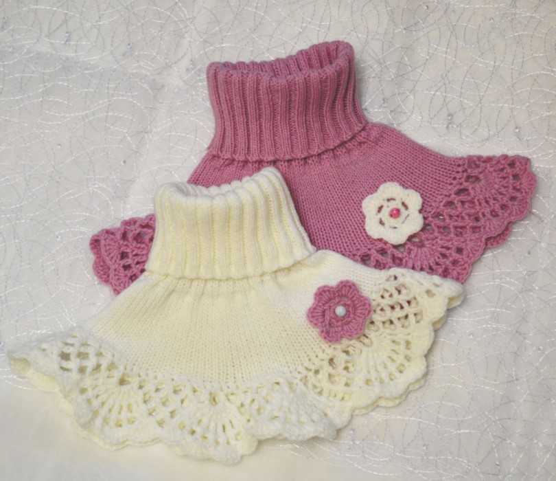 Манишка спицами