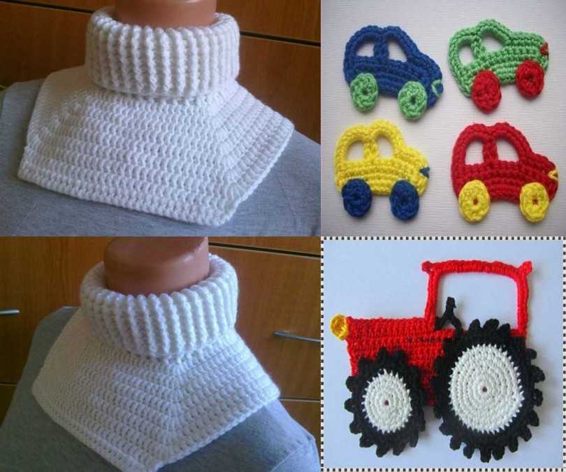 Манишка спицами