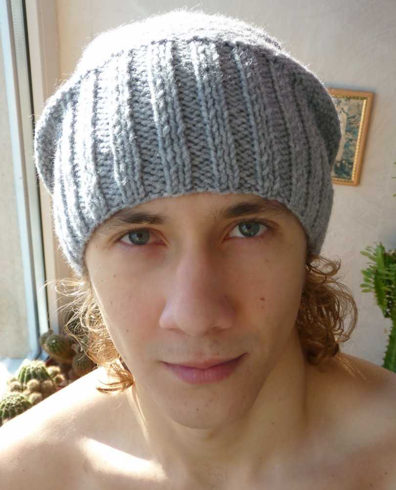 Мужская шапка спицами (110 фото): схемы с описанием и пошаговыми инструкциями