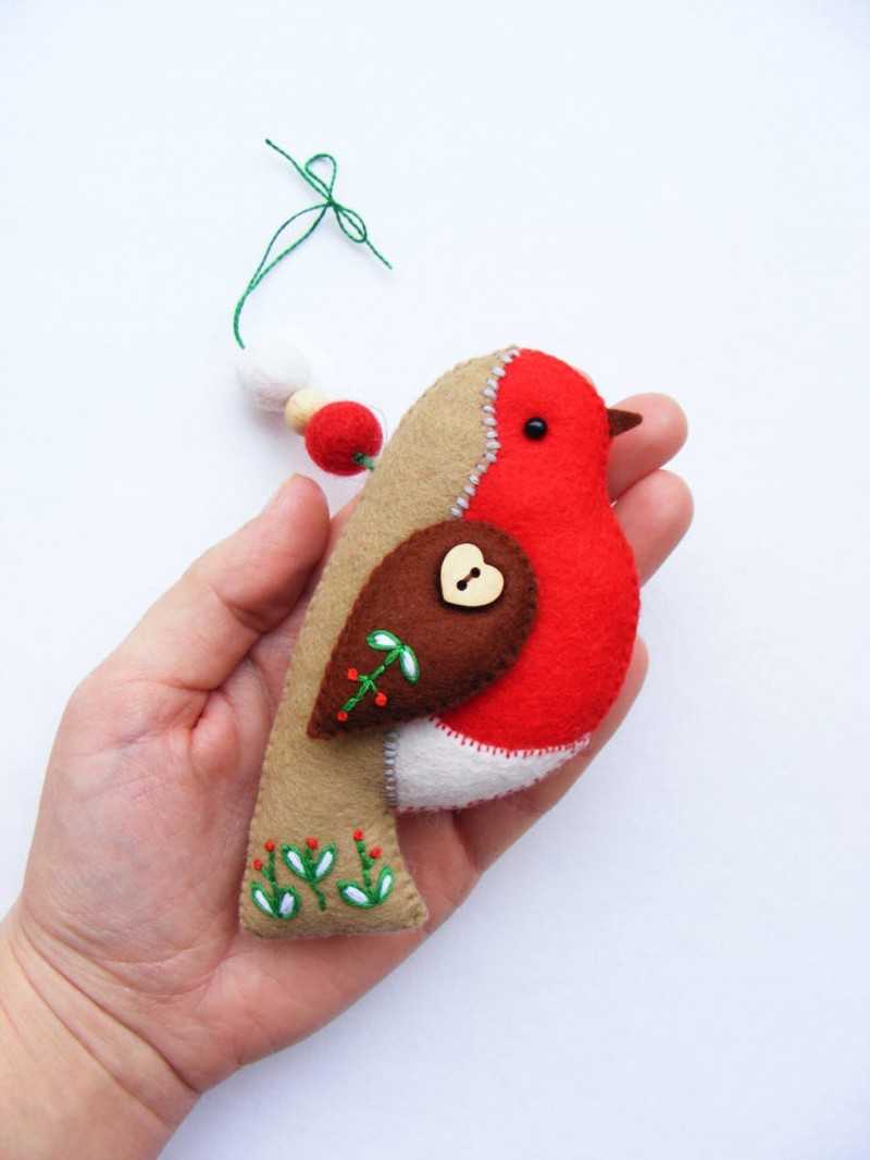 Новогодние игрушки из фетра: выкройки, фото, пошаговое описание