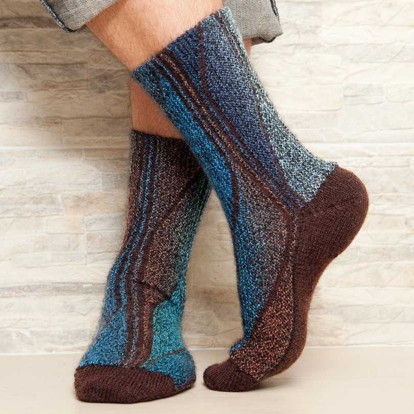 Носочки на двух спицах с описанием