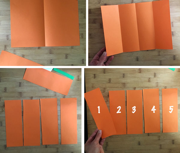 Тыква из цветной бумаги - поделка для детского сада