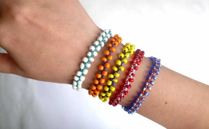 Браслеты из бисера - обзоры лучших вариантов самодельных браслетов из бисера