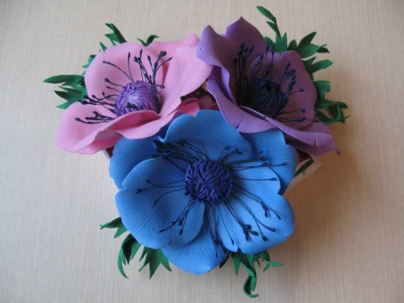 Цветы из фоамирана