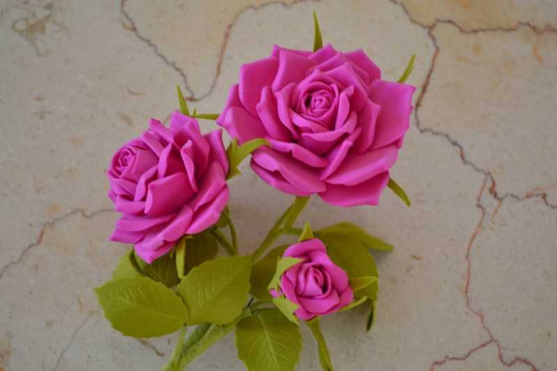 Цветы из фоамирана