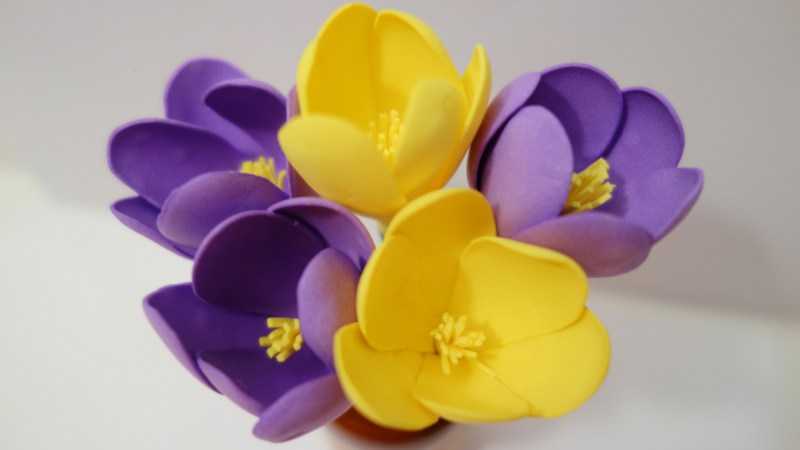 Цветы из фоамирана