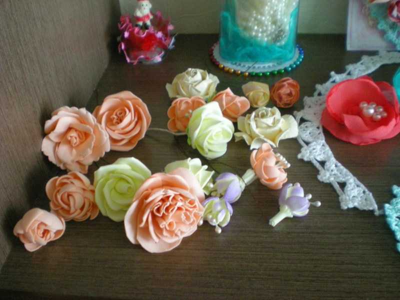 Цветы из фоамирана