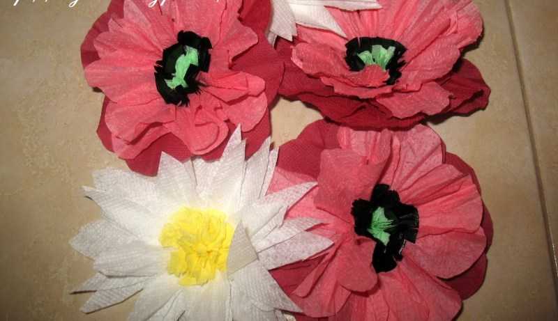 Цветы из салфеток своими руками для начинающих: пошаговый мастер класс с фото и видео