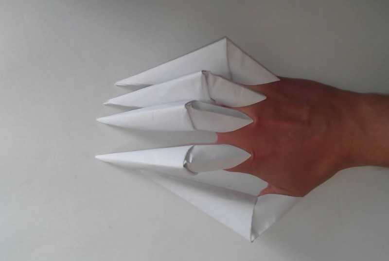 Как сделать когти из бумаги: оригами на пальцы
