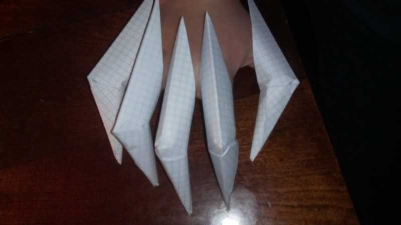 Как сделать когти из бумаги: оригами на пальцы