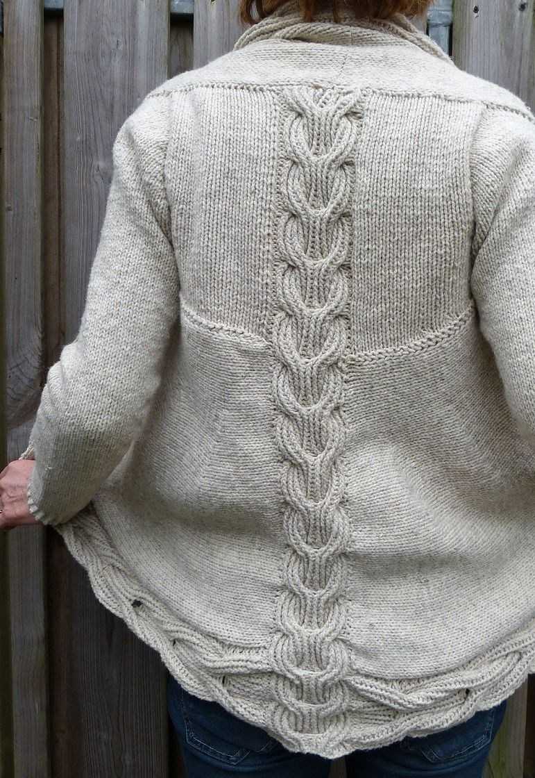 Манишка спицами