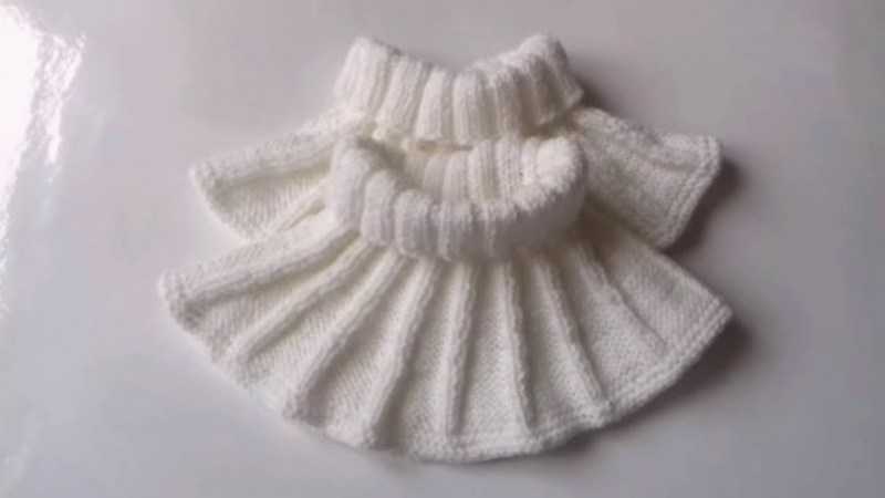 Манишка спицами