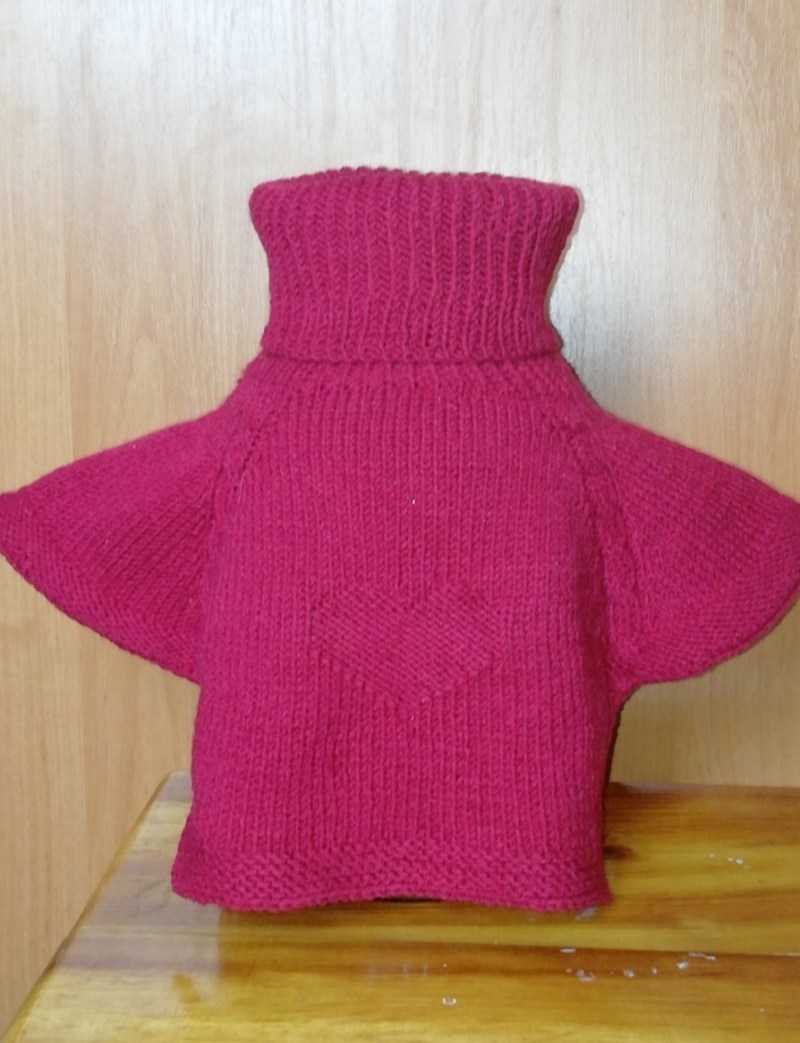 Манишка спицами