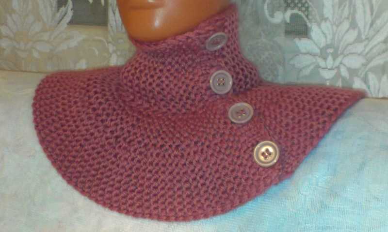 Манишка спицами