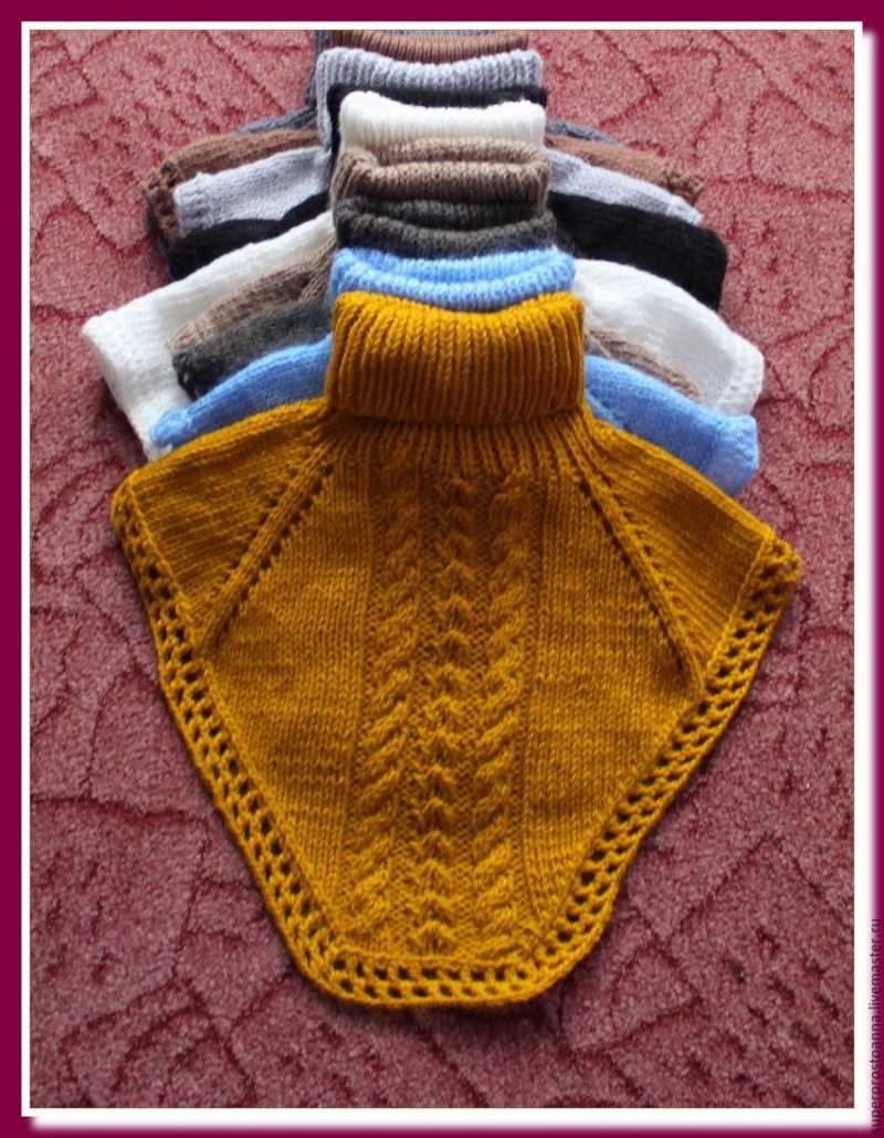 Манишка спицами