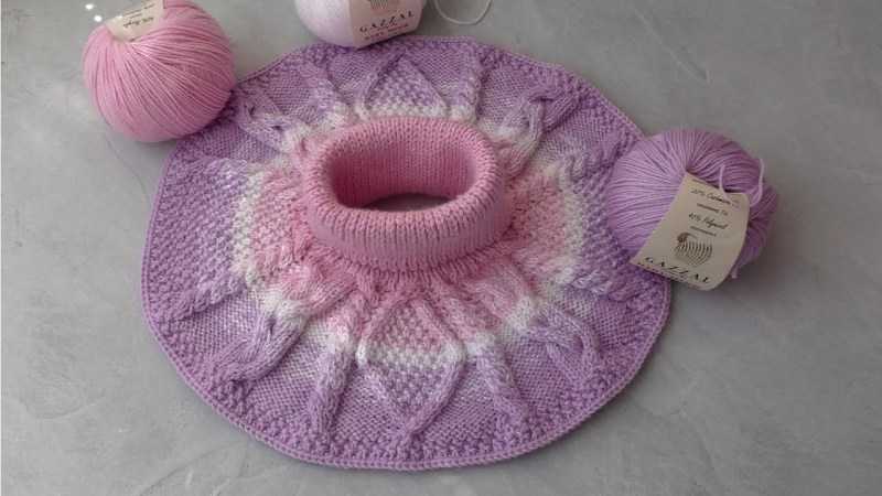 Манишка спицами